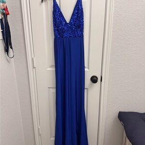 Stunning Royal Blue Sequin Maxi Dress
